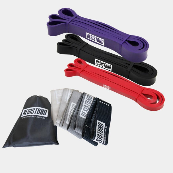 Resistance Bands - Fabric Resistance Bands with Power Bands Bundle