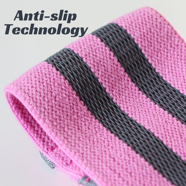 Fabric Resistance Bands - Pink Hip Band - Anti-slip Technology