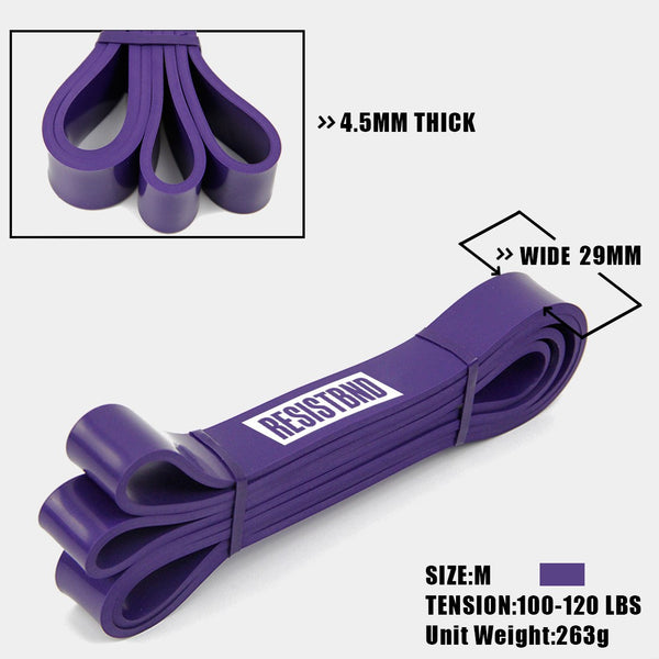 Resistance Bands - 41" Power Band - Purple (Medium Resistance)